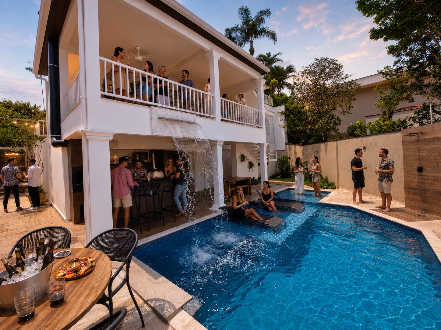 Celebração na Mansão do Lago
